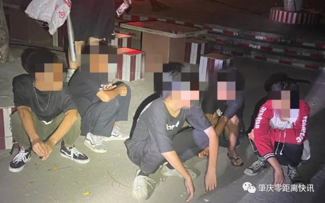肇庆一批青年约架开片警方到场后控制13人