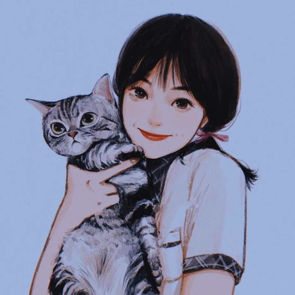 文艺气质手绘头像