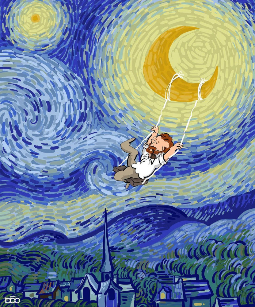 梵高先生的世界四来看看不一样的梵高小可爱吧