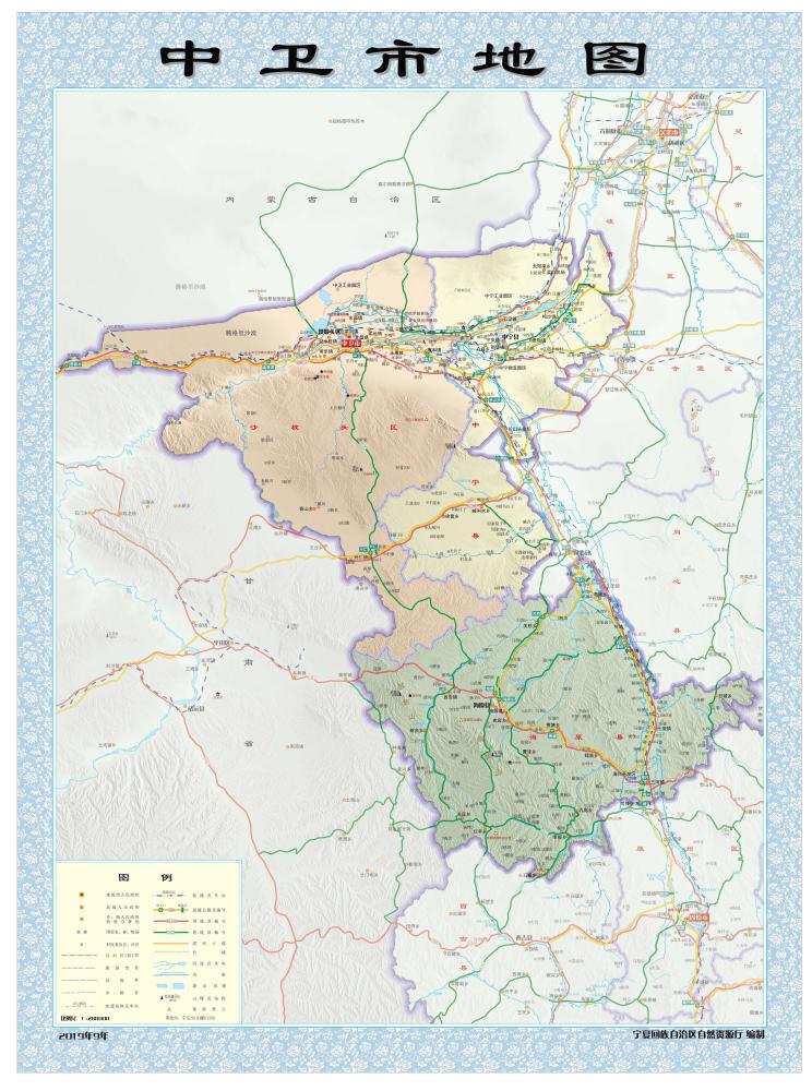 寧夏回族自治區有哪些縣不通鐵路附寧夏最新標準地圖