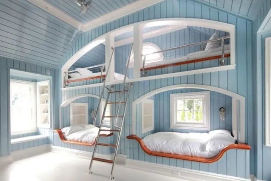 小卧室福音高低床装修上能一室当二室用