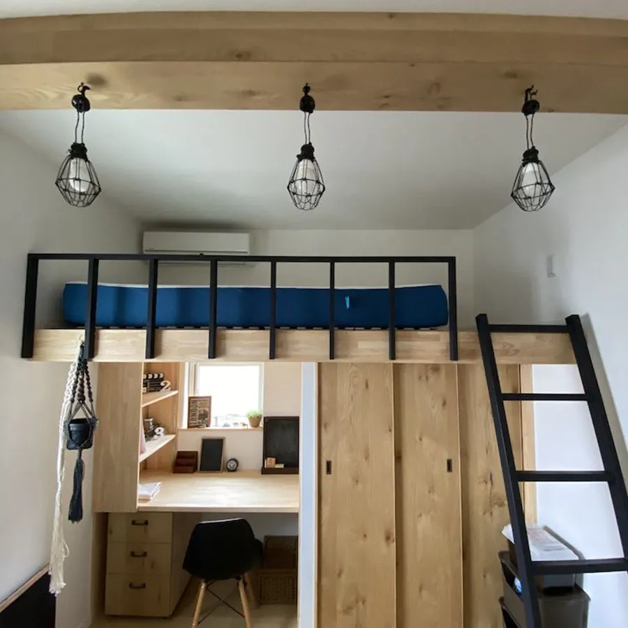 小卧室福音,高低床!装修上能一室当二室用!