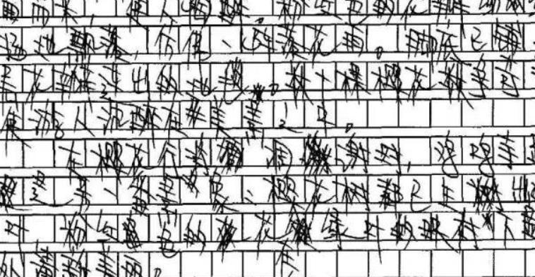 中学生靠意念书写文字阅卷老师撑不住了出500块请人辨认