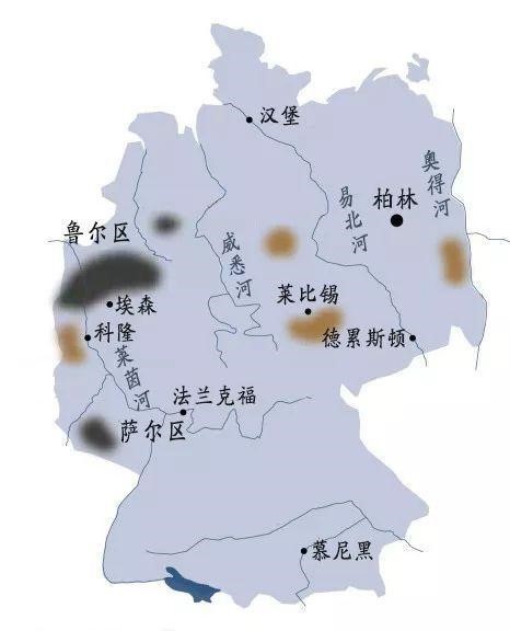 鲁尔区在现在德国的西部,位于莱茵河下游支流鲁尔河与利珀河之间地区.