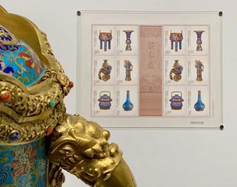 故宫主题邮票首次与文物同框故宫主题邮票特展在斋宫展出