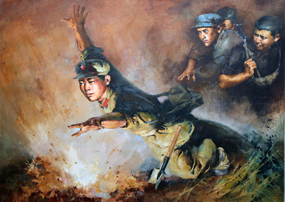 弘扬两不怕精神模范连王杰的枪我们扛