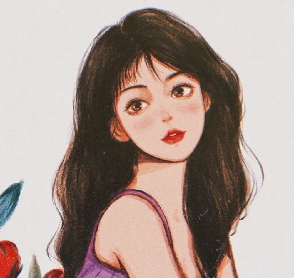 文艺气质手绘头像