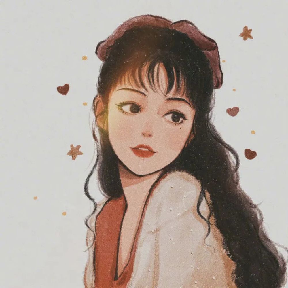 文艺气质手绘头像