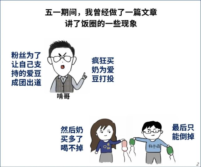财经漫画千万不要让所谓饭圈文化毁了孩子们的绚烂青春