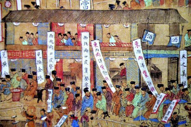 仇英南都繁会图500年前江南都市丽人们的生活百景图