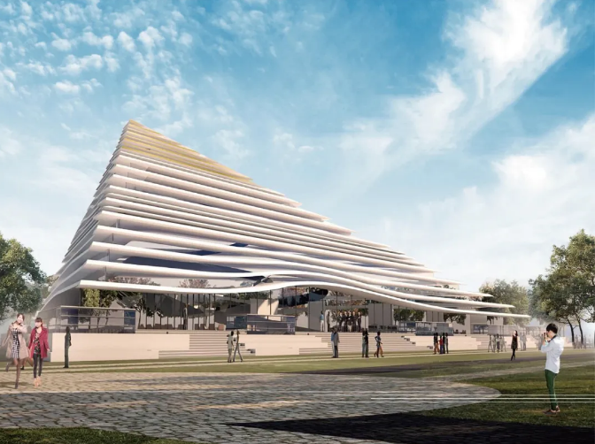 图片中法城市可持续发展论坛永久会址示意图今年,区域还将启动马鞍山