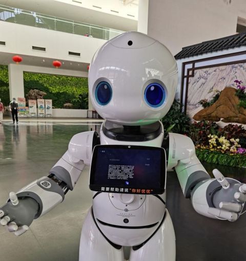 北京园林博物馆机器人当导游带你穿越千年领略敦煌壁画之美