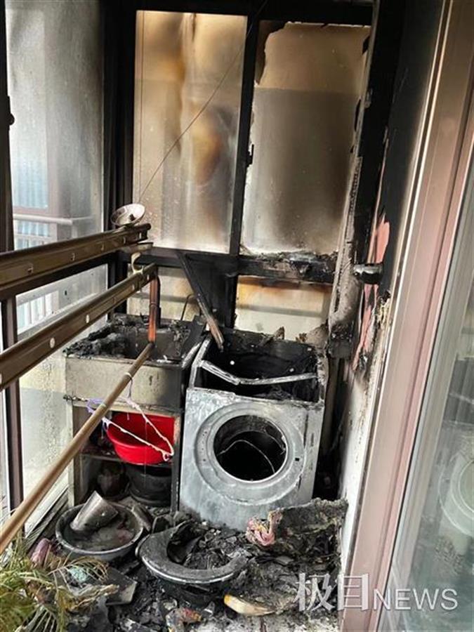 电压不稳致洗衣机自燃黄州区一居民楼失火却无人担责