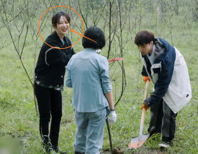 杨紫扶着树苗偷笑有谁注意张艺兴看她的眼神观众都直呼磕到了