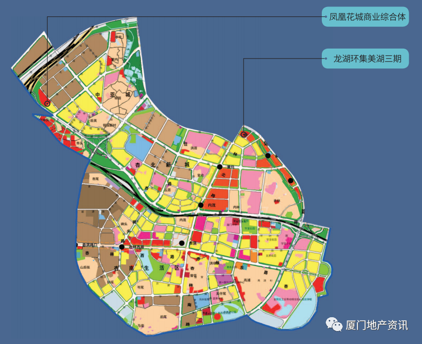 集美新城25幅地曝光涉及西亭北站片區等地地鐵46號線