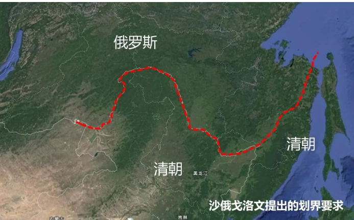 戈洛文见索额图态度强硬,就提出了第二个方案:以布列亚河,结雅河为界.