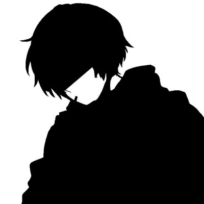 黑色系男生不露脸的漫画头像
