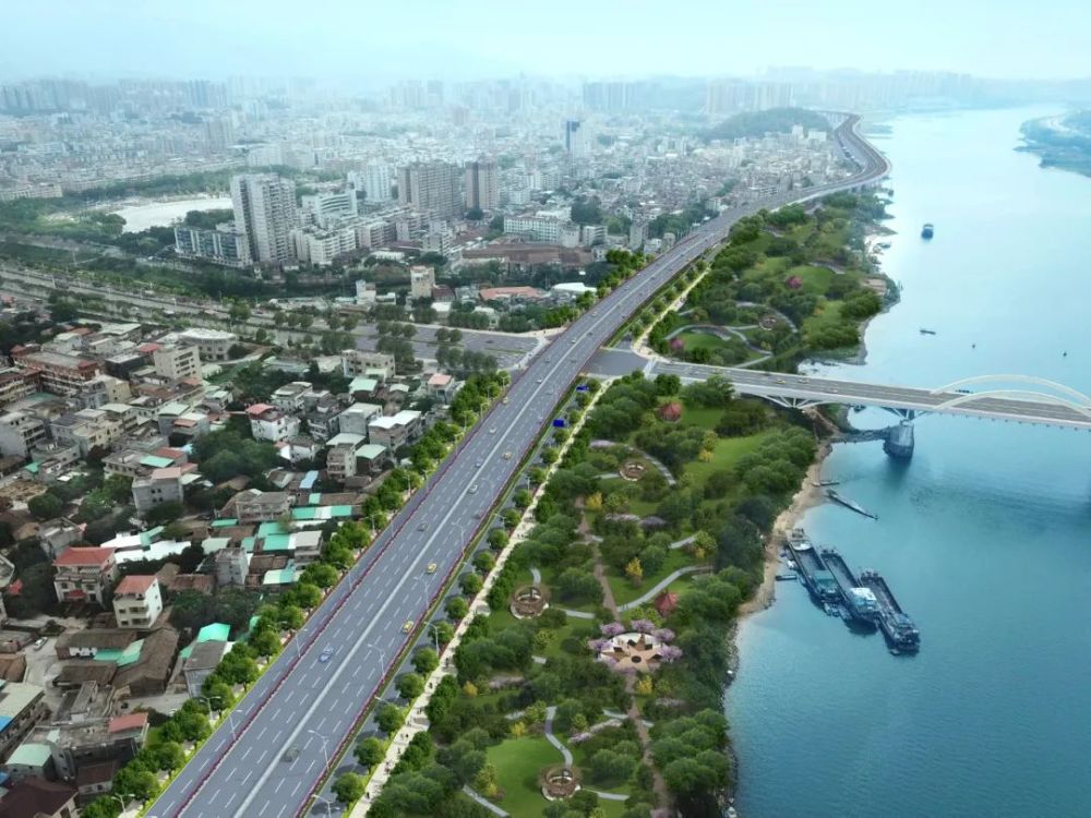 双向6车道总投资10亿多元博罗滨江西路动工了