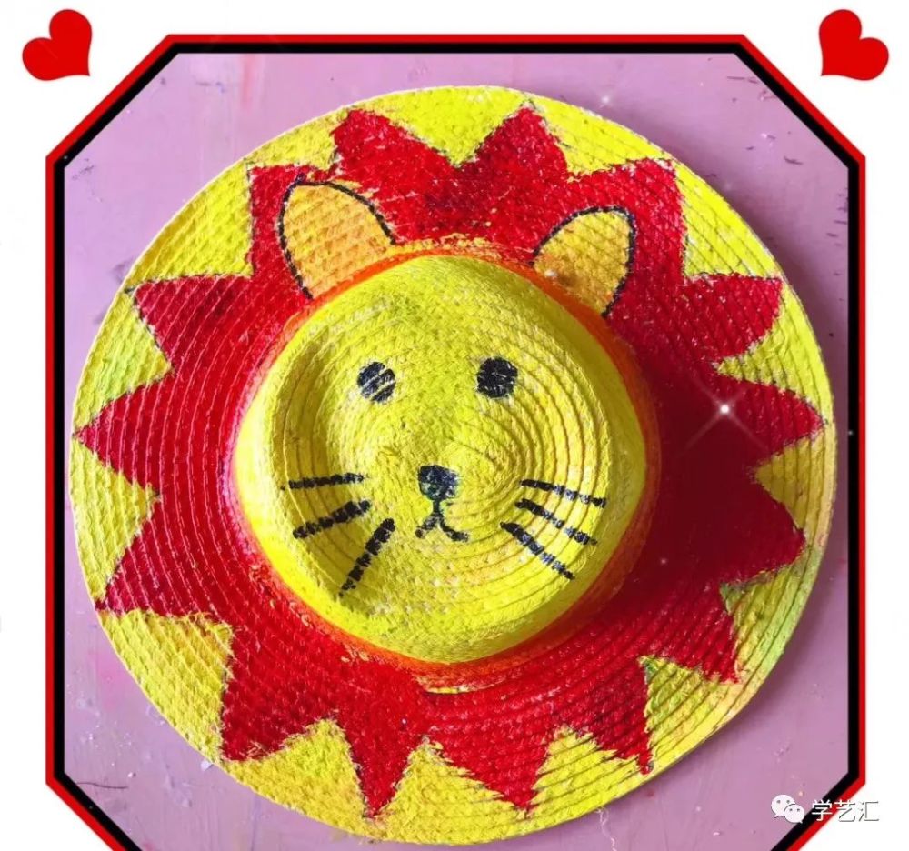 创意之夏手绘草帽diy一起帽美如花