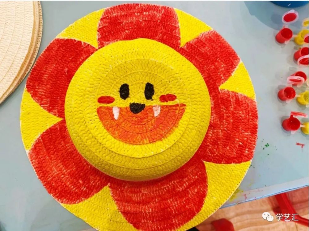 创意之夏手绘草帽diy一起帽美如花