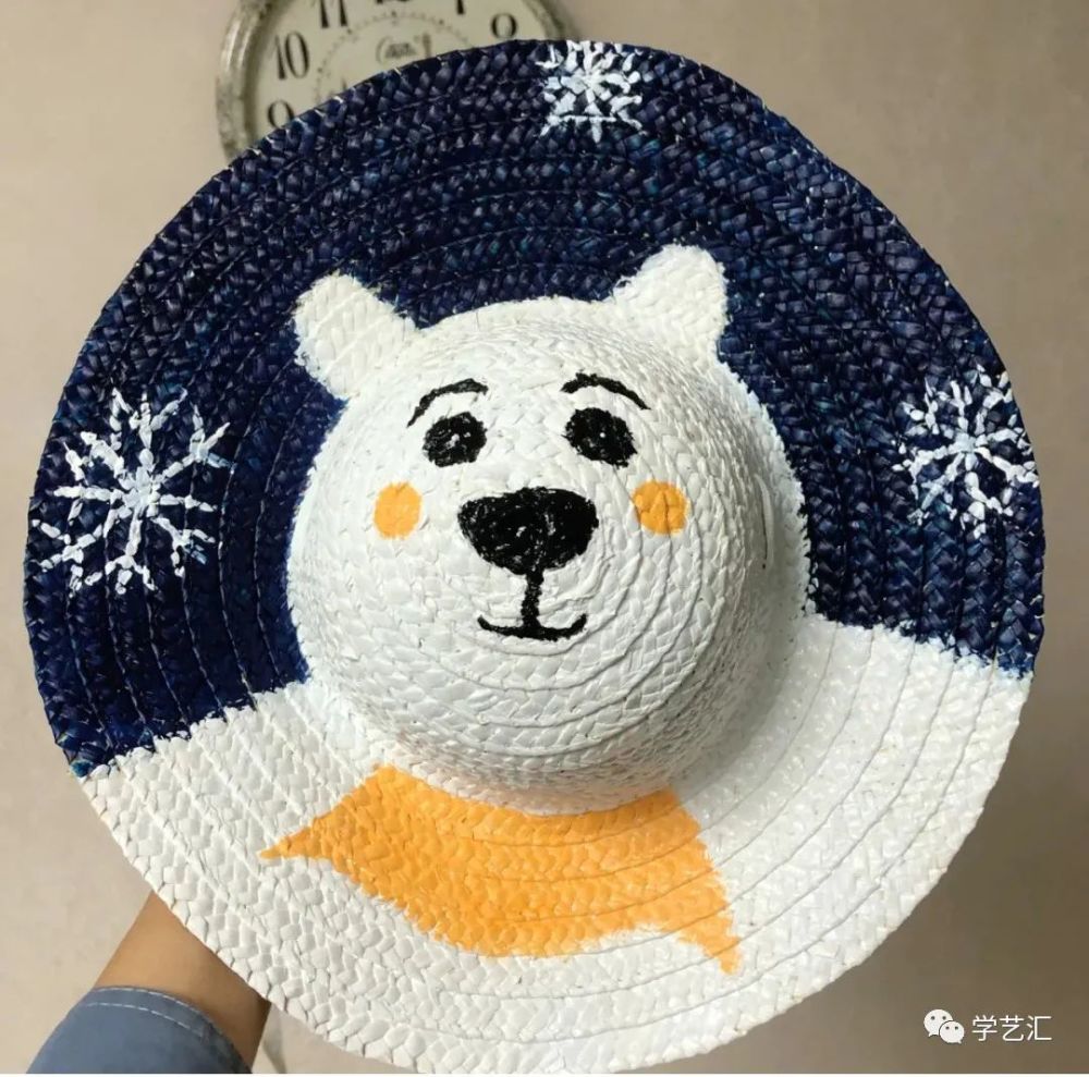 创意之夏手绘草帽diy一起帽美如花