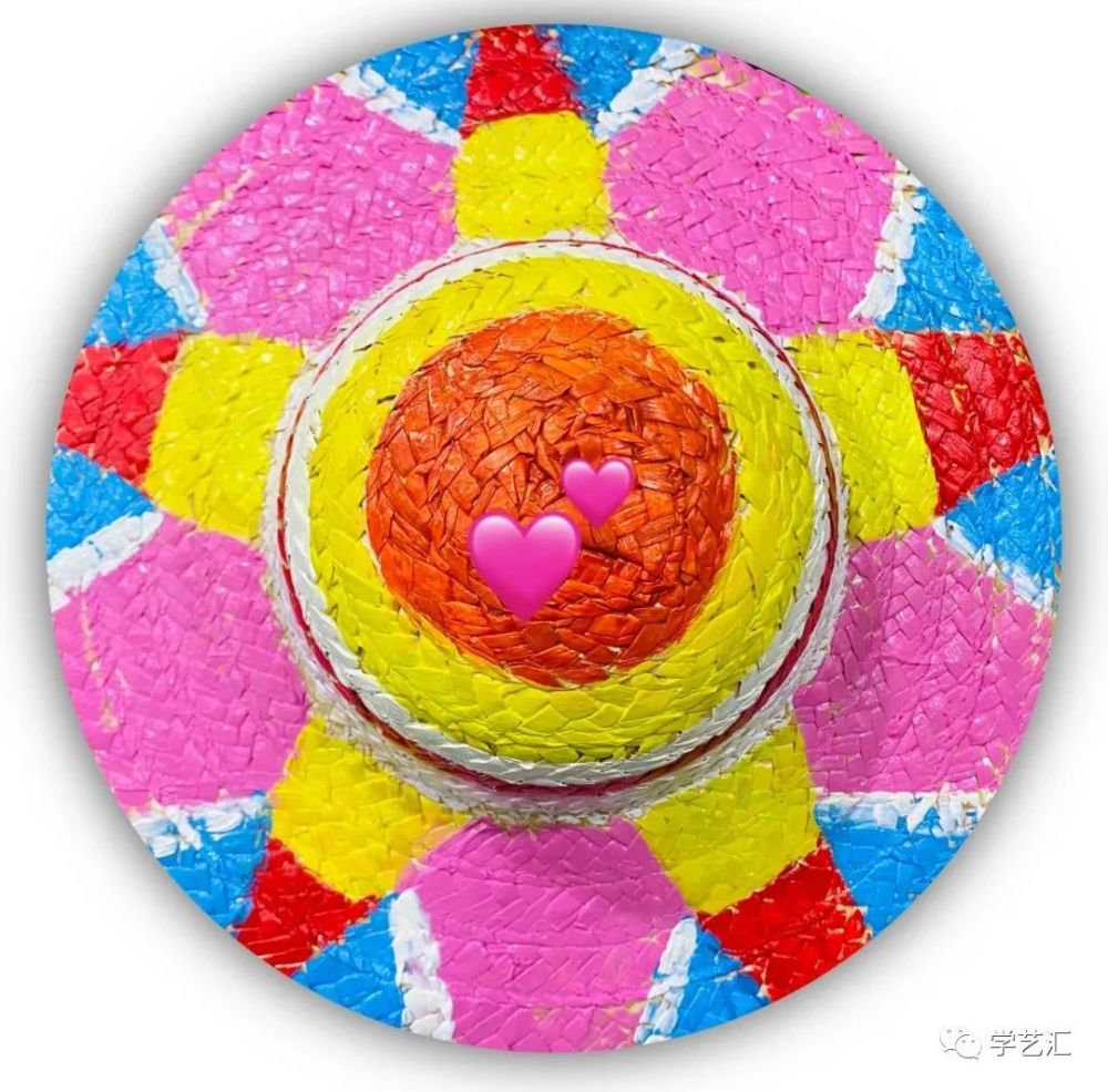 创意之夏手绘草帽diy一起帽美如花