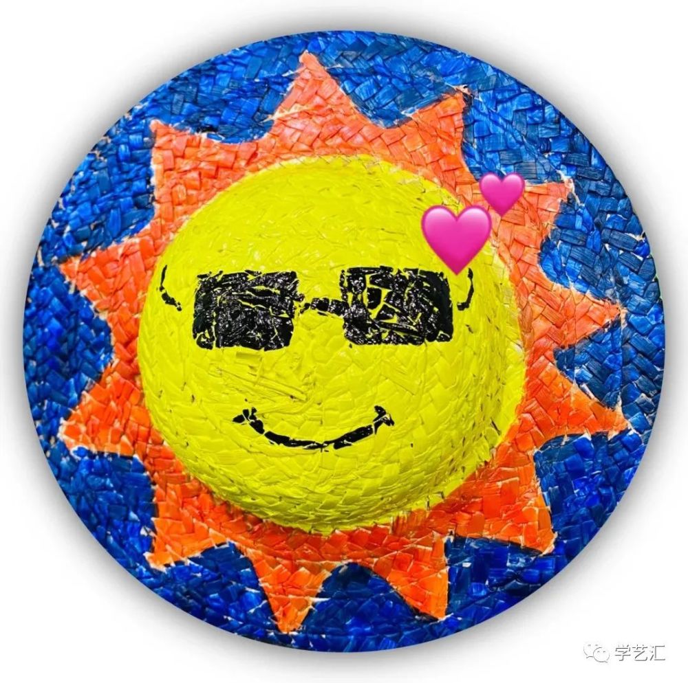 创意之夏手绘草帽diy一起帽美如花