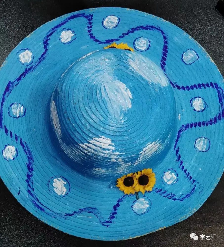 创意之夏手绘草帽diy一起帽美如花