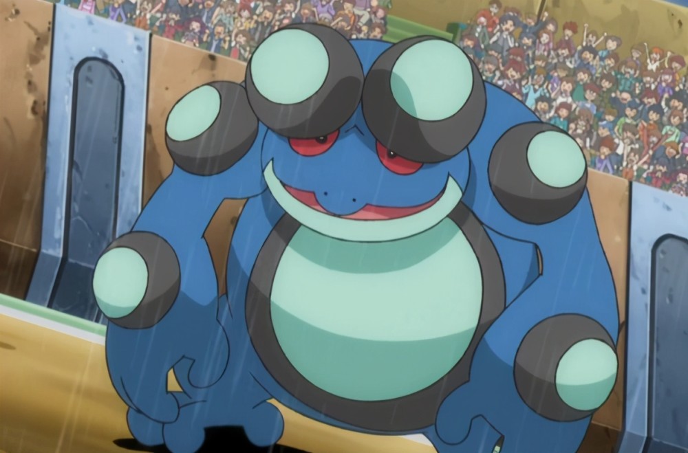 宝可梦雨天下偶尔出现的蟾蜍王还是一个极巨输出手