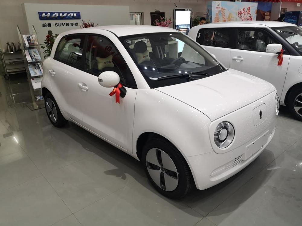 纯电动汽车欧拉黑猫高配续航405公里价格10万出头