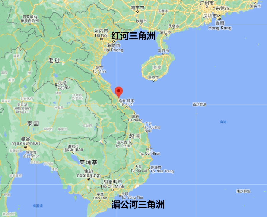 如果以1954年越南分裂的北纬17度线为界,将越南分成南北两部分,则北方