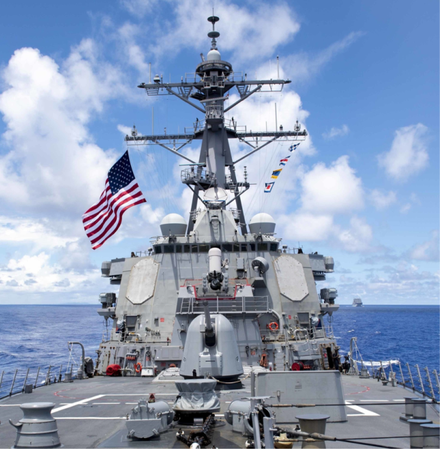 美驱逐舰再闯台海,航母战斗群背后撑腰,东部战区:敢挑衅试下?