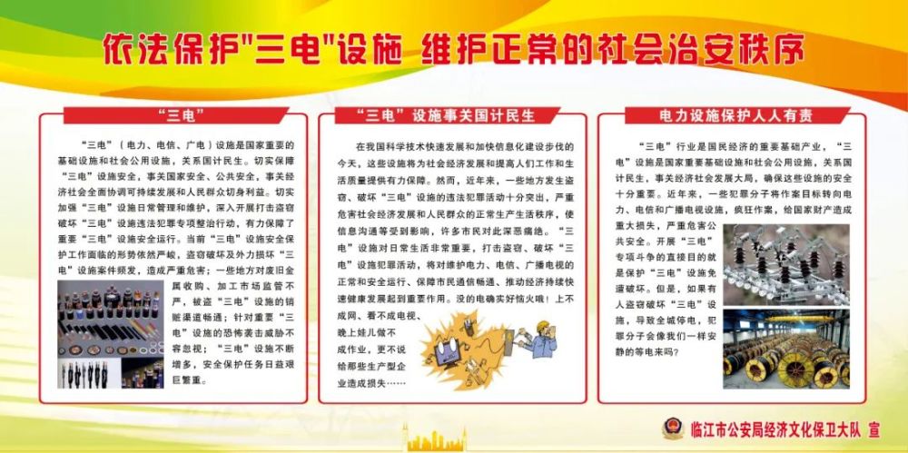 群众办实事】临江市公安局联合多部门开展维护"三电"设施安全宣传活动