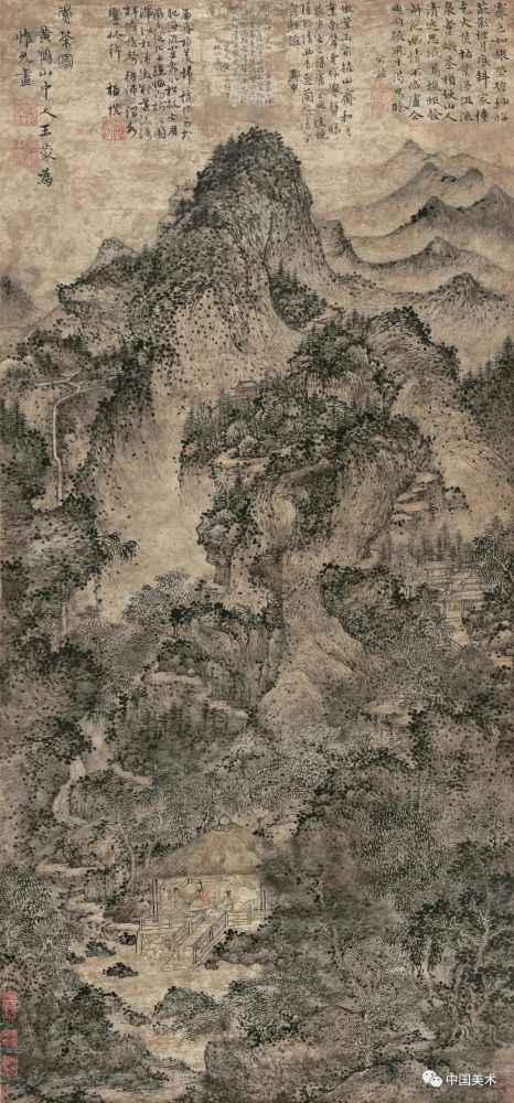 但是观看北宋画家李成的《读碑窠石图》会发现,李成更喜欢将用笔提,按