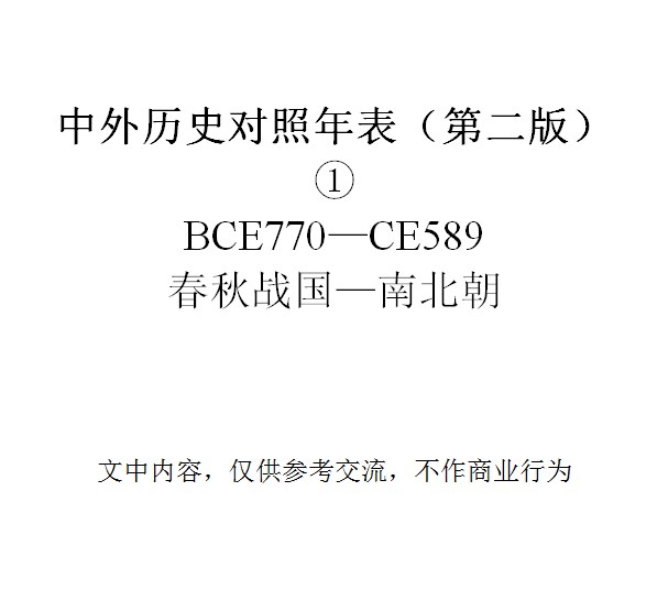 中外历史对照年表 秦朝 约公元前2年 约公元前0年 腾讯新闻