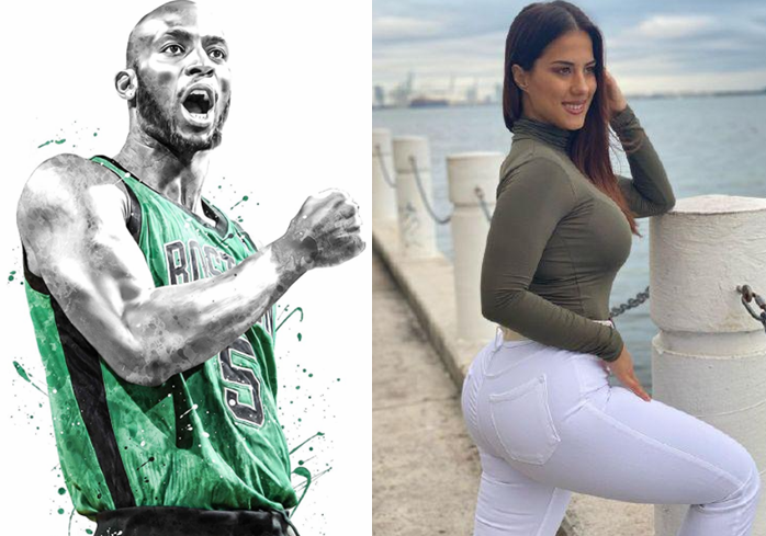 45岁加内特偏心,带女儿参加盛典,小16岁女友被冷落,狼王会玩!