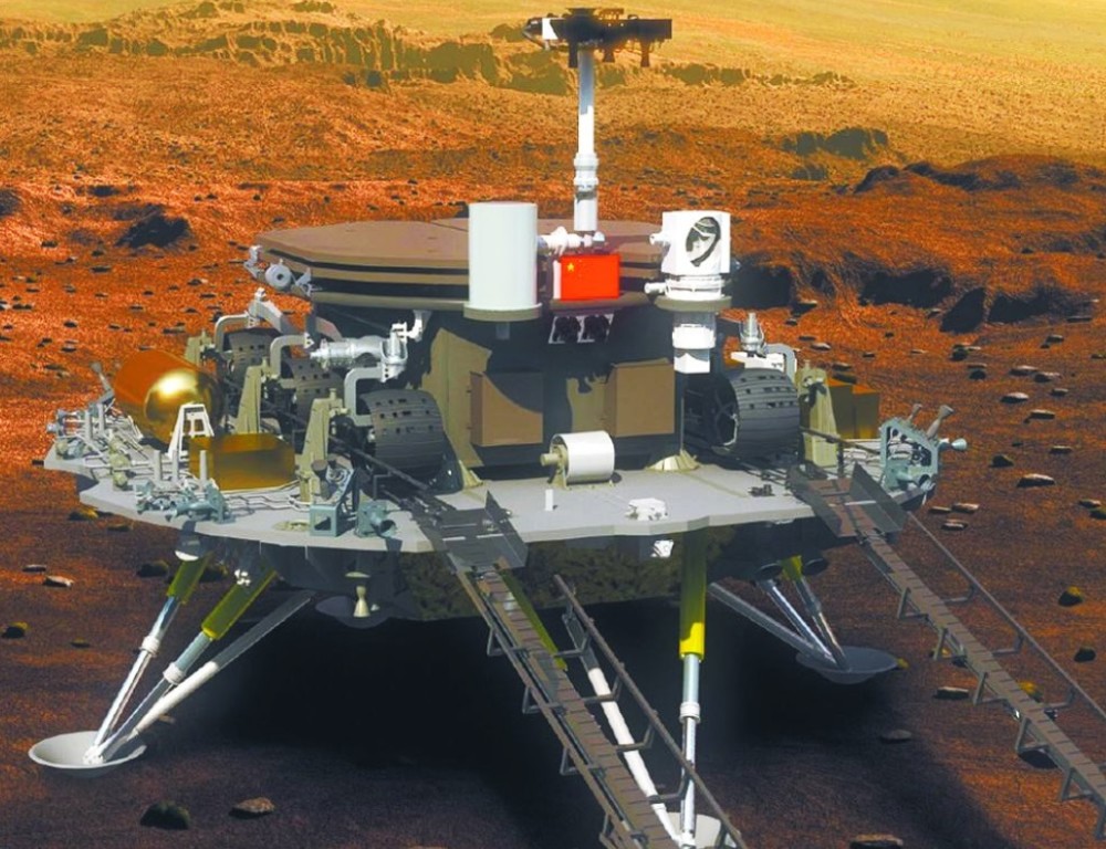 祝融号火星车设计图(图片来源:国家航天局)