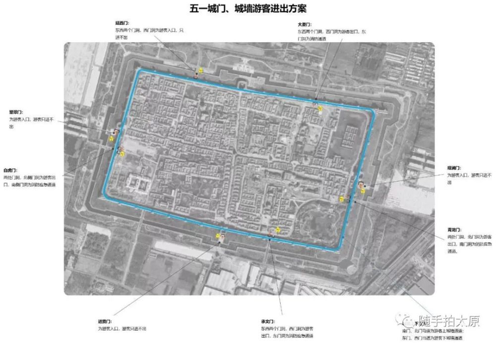 太原古县城游记日暮登城山月随人渐入楼