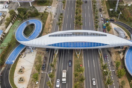 海口新打造两座天桥,以"飞鱼","巨浪"命名,缓解交通压力!
