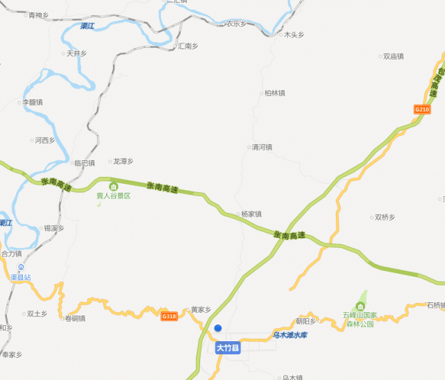 卫星上大竹达州市最强的县大竹有条路改造开始勘察设计了