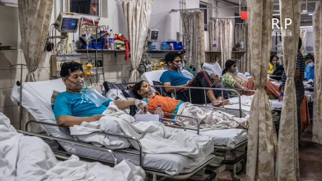 印度疫情医院爆满图片