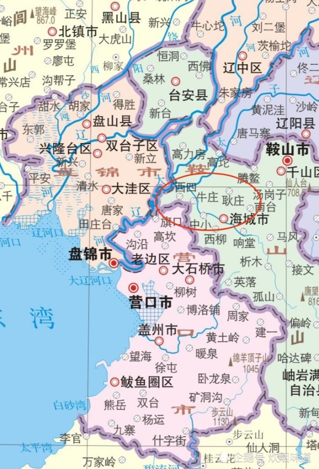 又因这里是大辽河入海口,涨潮的时候潮水没沟,所以叫这里"没沟营".