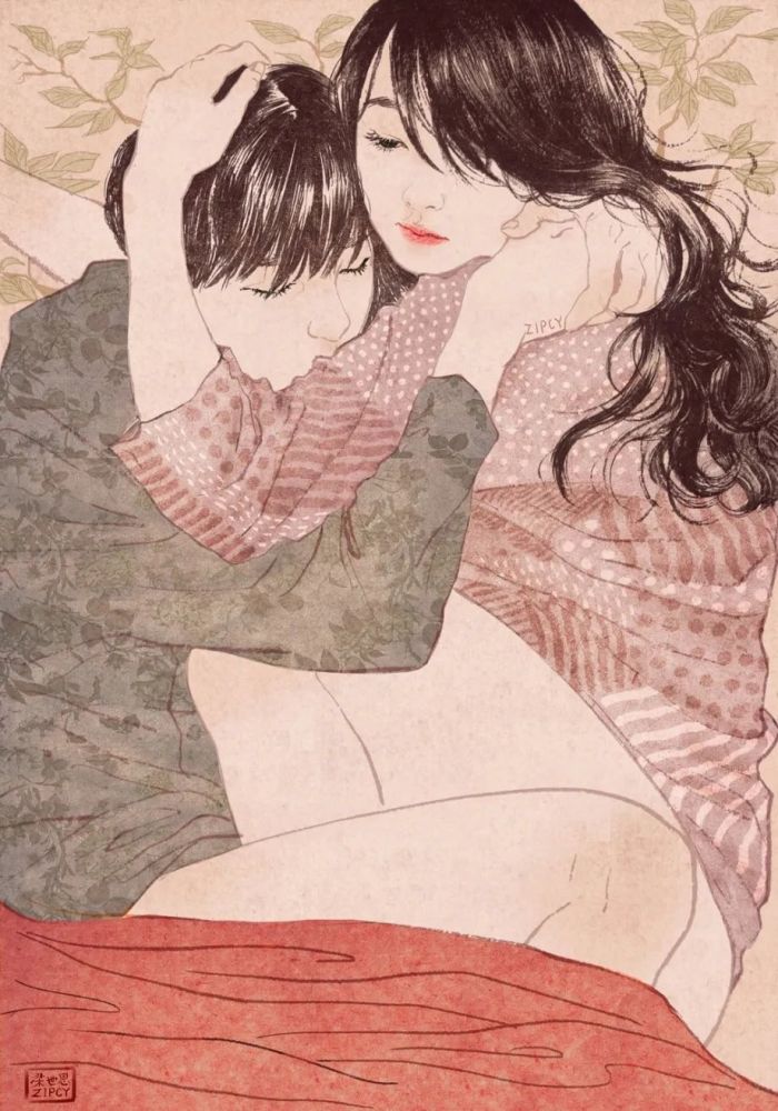 韩国艺术家zipcy插画好羡慕这对情侣画面甜爆