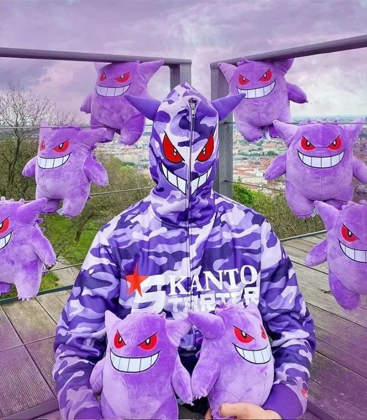 潮流kantostarter推出全新pokémon耿鬼连帽外套