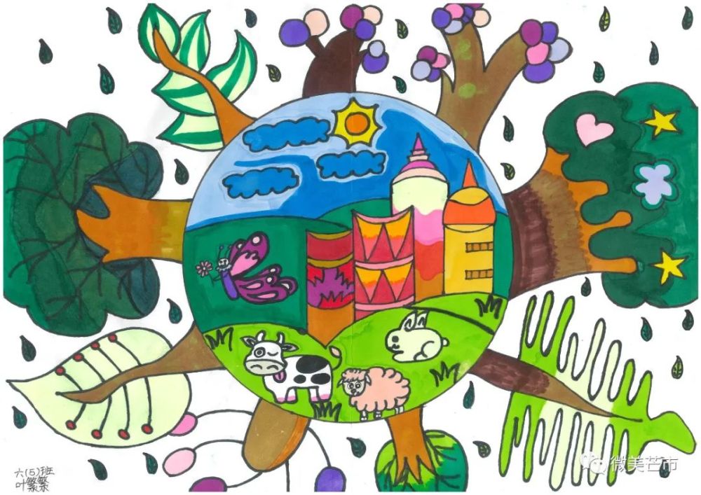 芒市小画家笔下的生物多样性画作超赞