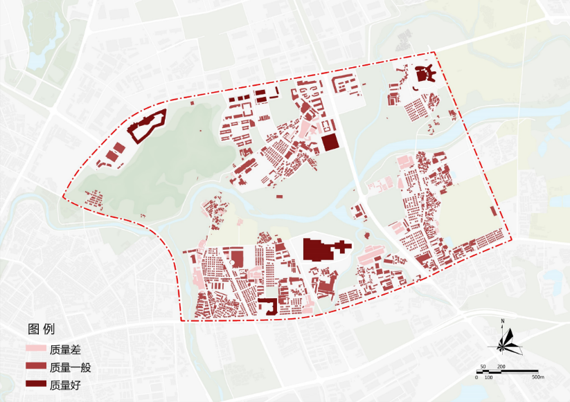 燕子湖现状历史建筑分布燕子湖片区土地利用现状蓝图已经绘就,如何