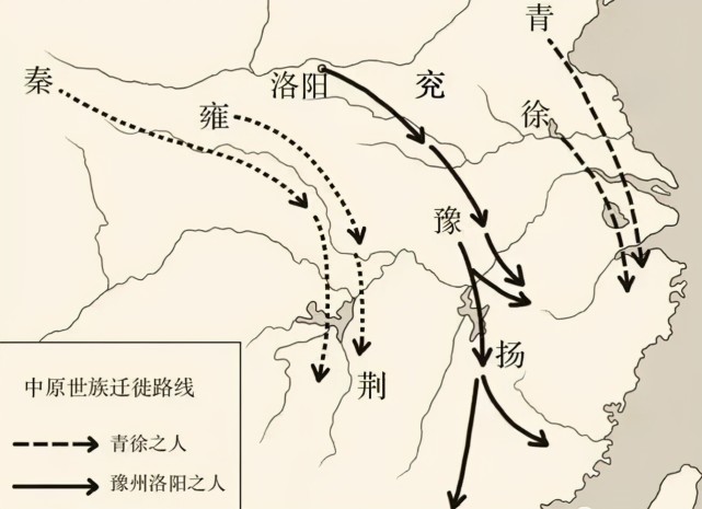 八王之乱之后,大批北方的游牧部落趁乱南下,西晋王室在永嘉年间被迫
