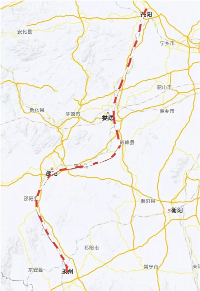 呼南高铁湖南段怎么走主要修建宜昌至常德段以及益阳至永州段