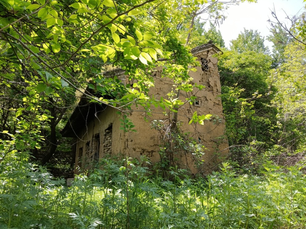 深山荒废古宅图片