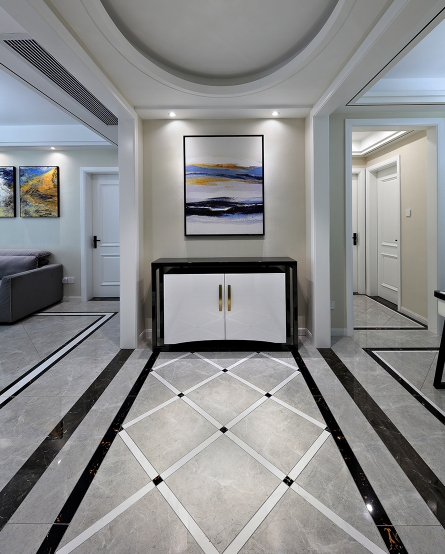 新房装修终于完工现代简约风格进门的玄关最抢眼